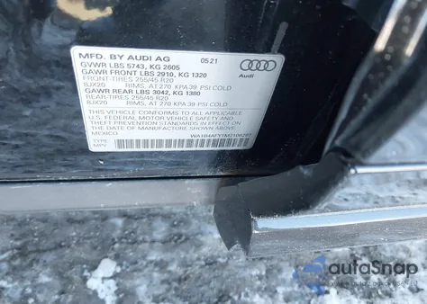 2021 Audi Sq5 Premium Plus Tfsi Quattro Tiptronic z USA, uszkodzony, nr VIN WA1B4AFY1M2106297